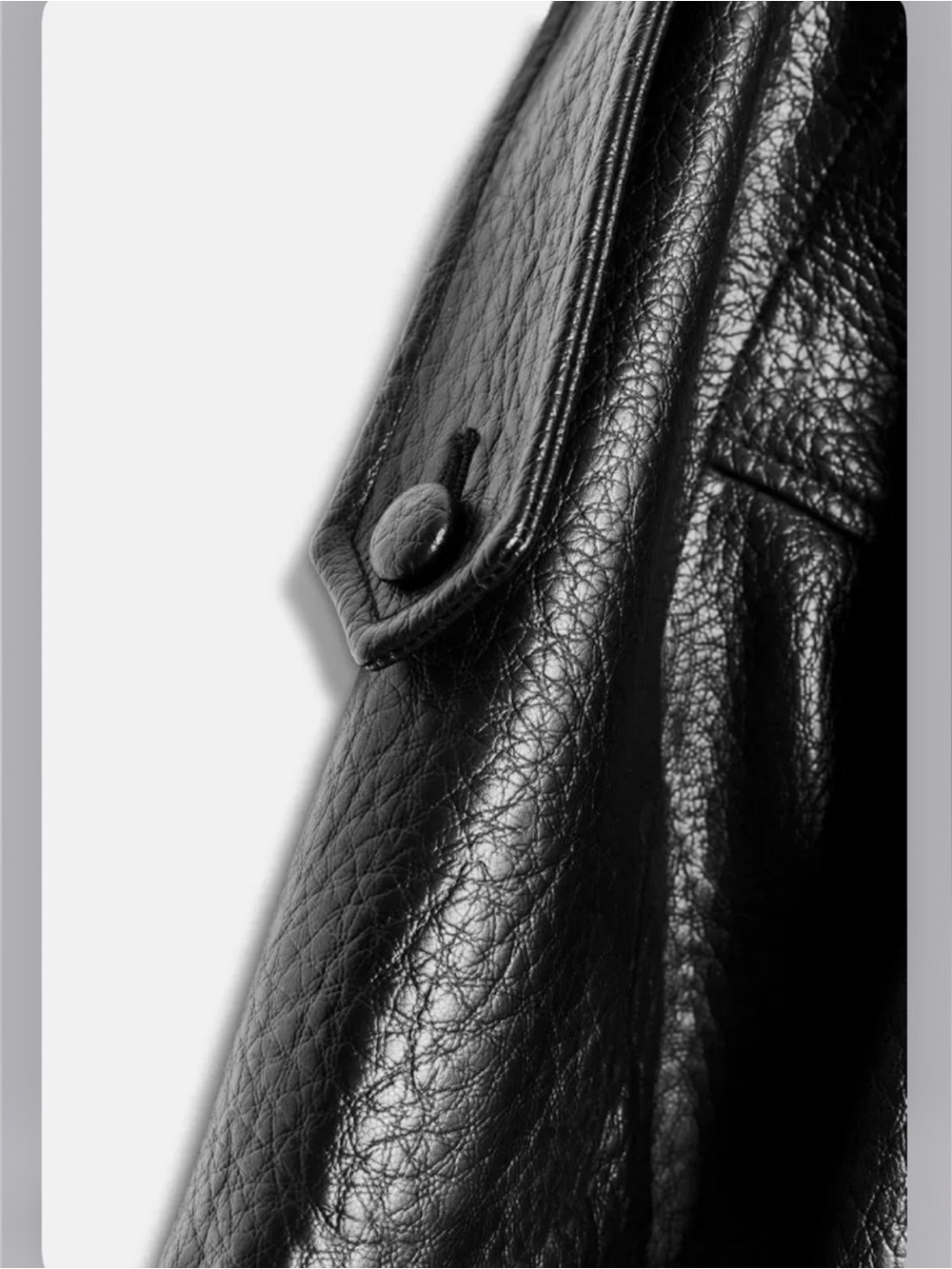 Zara Black Leather Bomber Jacket with Utility Pockets NWOT - Picture 4 of 9